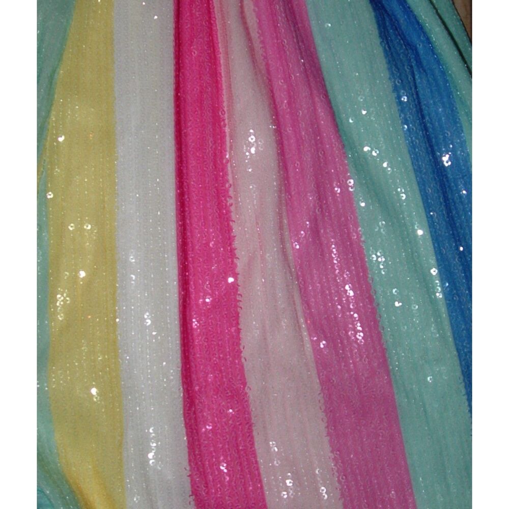 Sparkly Sequined Multicolored Sz Large Lined Romp… - image 7